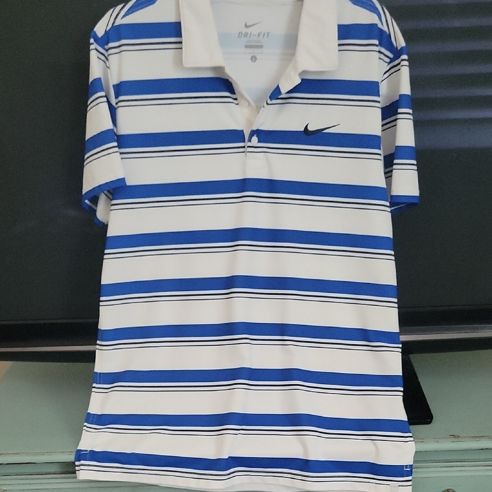 Nike Classic Blue and White Polo Shirt